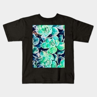 Succulent watercolor Kids T-Shirt